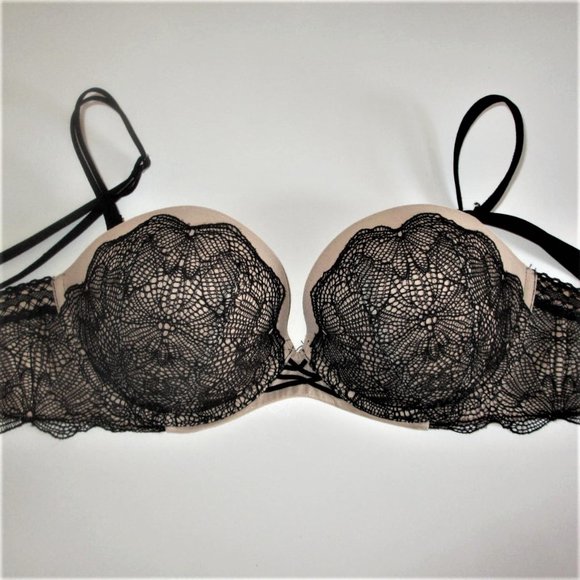 Victoria Secret Strapless Push Up Bra No-slip 32D - Picture 2 of 4